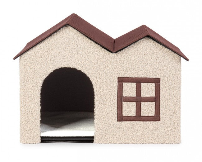 Set 4 Cucce Casetta Pvc Beige da Interno H40 cm - ELEGANT