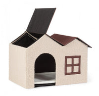 Set 4 Cucce Casetta Pvc Beige da Interno H40 cm - ELEGANT