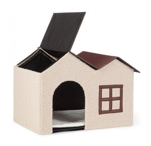 Set 4 Cucce Casetta Pvc Beige da Interno H40 cm - ELEGANT