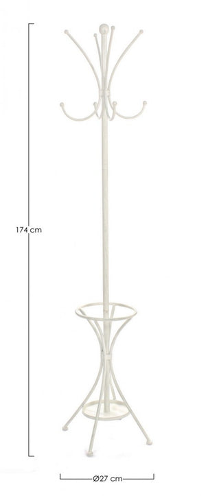 Appendiabiti Acciaio Bianco Rustico da Interno - ECLISSI