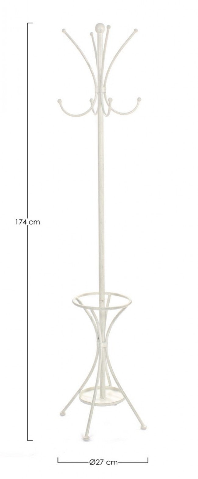 Appendiabiti Acciaio Bianco Rustico da Interno - ECLISSI