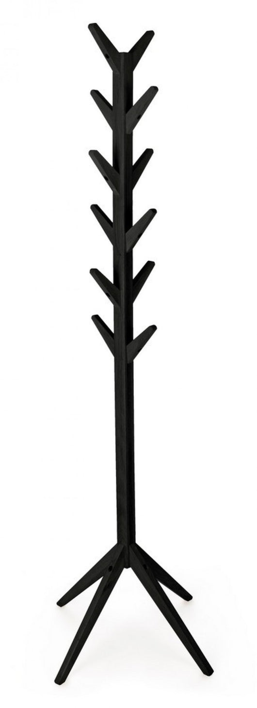 Appendiabiti Slim Legno Nero Moderno da Interno - ORIZZONTE