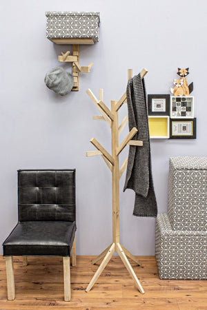 Appendiabiti in Legno Marrone Moderno da Interno - ORIZZONTE