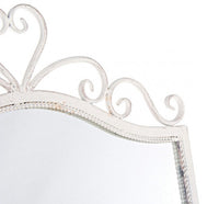 Specchio da Terra Acciaio Bianco Stile Boho da Interno - IRENE