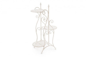 Set 3 Porta Fiori Acciaio Bianco Shabby da Interno H80 - IRENE