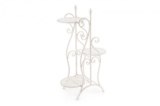 Set 3 Porta Fiori Acciaio Bianco Shabby da Interno H80 - IRENE