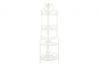 Angoliera 4 Piani Acciaio Bianco Rustica da Interni - IRENE