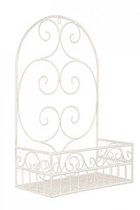 Set 4 Porta Fiori in Acciaio Bianco Rustico da Parete - IRENE