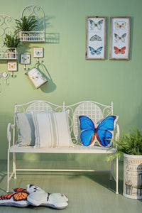 Set 4 Porta Fiori in Acciaio Bianco Rustico da Parete - IRENE