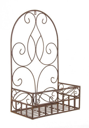 Set 4 Porta Fiore in Acciaio Marrone da Parete - EMMA