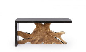 Tavolino in Teak Marrone Moderno da Interno 110x60 - MIA