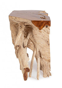 Consolle in Radice di Teak Marrone Rustica da Interno 120x45 - ROSE