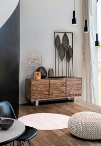 Candela in Teak Marrone Rustica da Interno 20 cm - KELLY