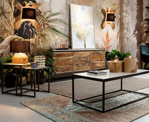 Candela in Teak Marrone Rustica da Interno 20 cm - KELLY