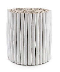 Tavolino in Legno Bianco Rustico da Interno - DANTE