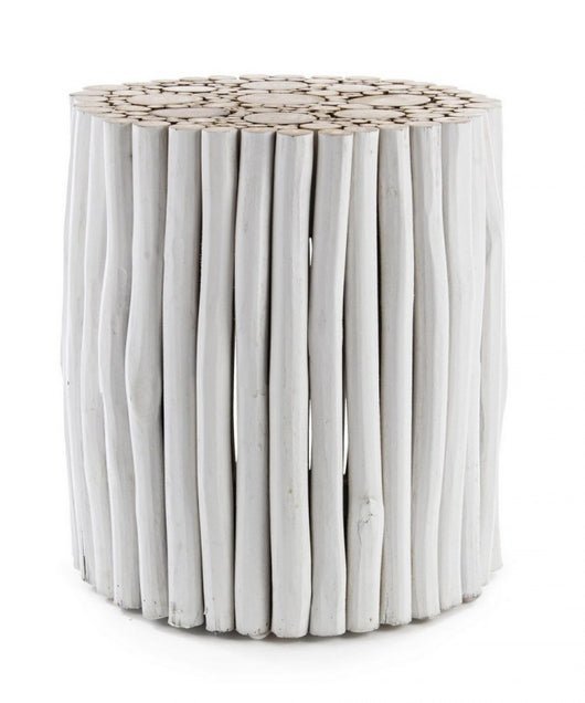 Tavolino in Legno Bianco Rustico da Interno - DANTE