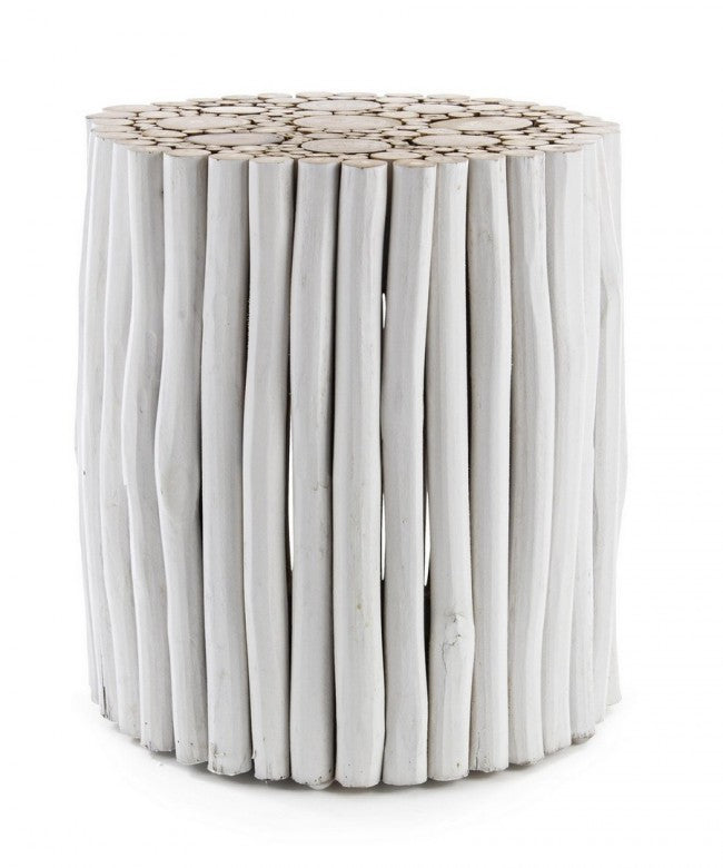 Tavolino in Legno Bianco Rustico da Interno - DANTE