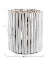 Tavolino in Legno Bianco Rustico da Interno - DANTE