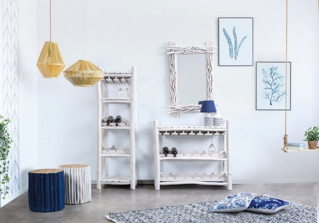 Tavolino in Legno Bianco Rustico da Interno - DANTE