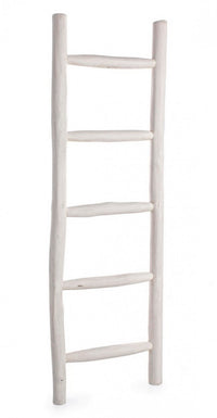 Scala Decorativa in Teak Bianco Rustica da Interno - KAI