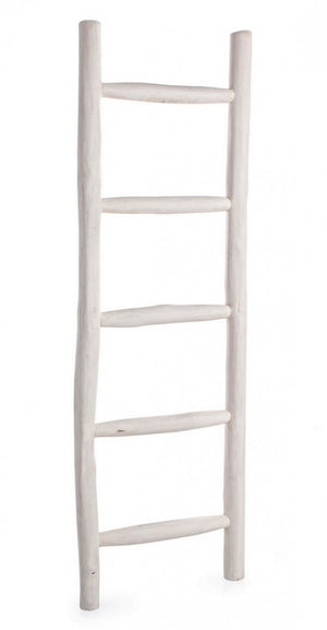 Scala Decorativa in Teak Bianco Rustica da Interno - KAI