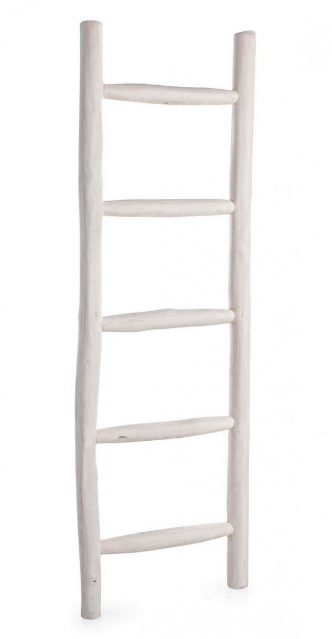 Scala Decorativa in Teak Bianco Rustica da Interno - KAI