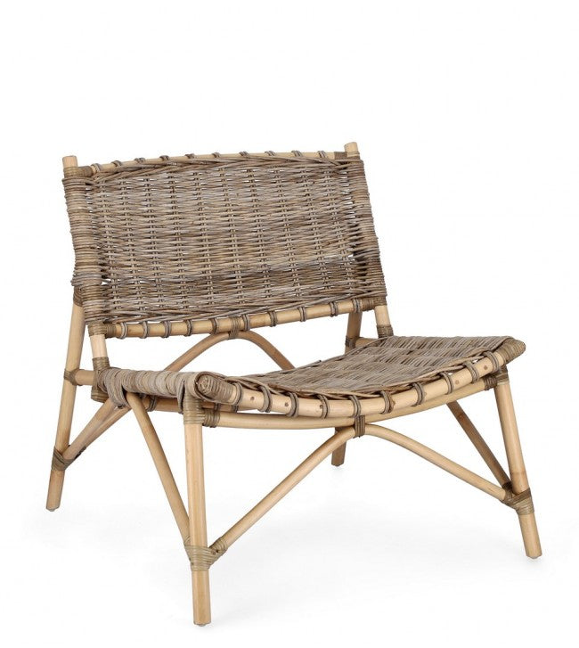Sedia Rattan Naturale Marrone Rustico da Interno - MIRABELLE