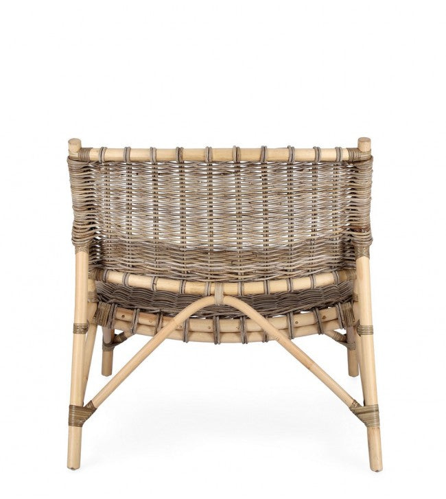 Sedia Rattan Naturale Marrone Rustico da Interno - MIRABELLE