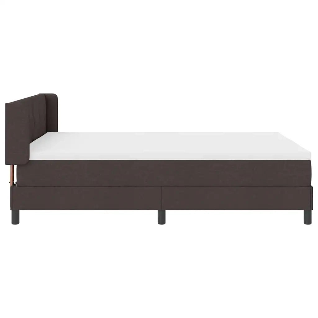 Letto a molle Marrone Scuro 200 x 140 cm Poliestere 3341170