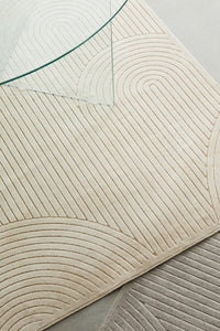 Tappeto Viscosa Beige Moderno da Interno 160x230 - MORRIS