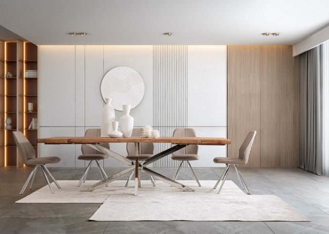 Tappeto Viscosa Beige Moderno da Interno 160x230 - MORRIS