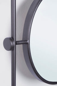 Set 2 Specchi con Mensola Acciaio Nero Industriale da Parete - COLLINS