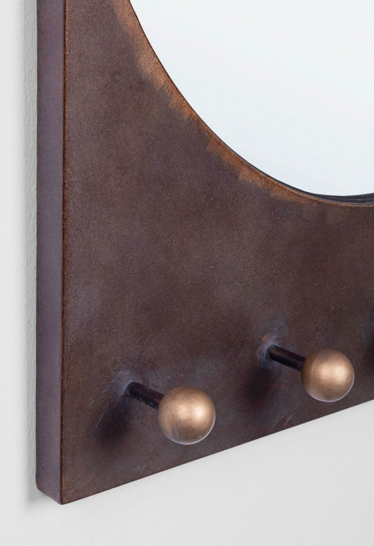 Set 2 Specchi Acciaio Stile Industriale da Parete - COLLINS