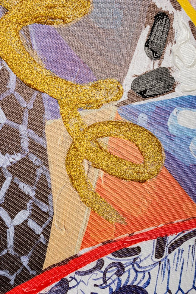 Dipinto Multicolore Moderno da Parete 90x120 cm - JAMAL