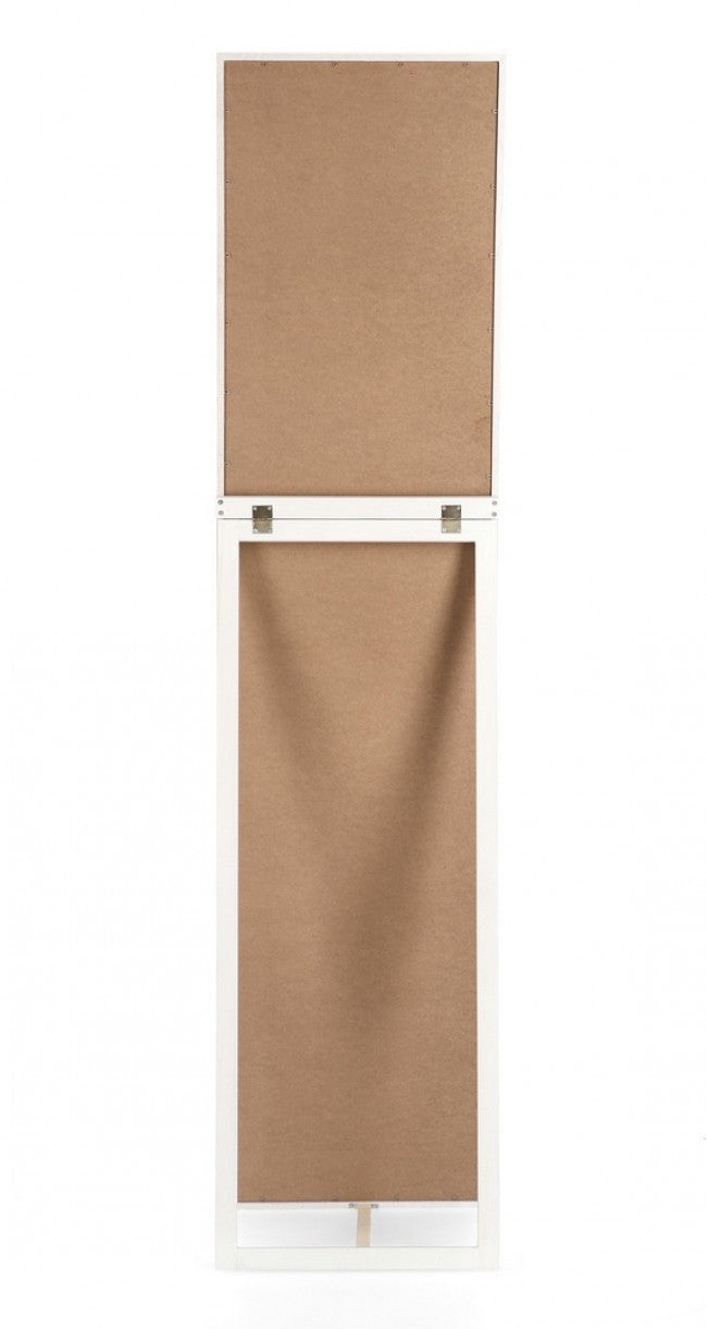 Specchio Stand Legno Bianco Moderno da Interno 40x170 - YOUNG