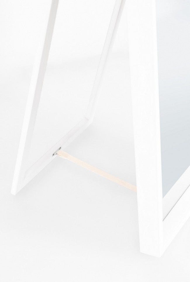 Specchio Stand Legno Bianco Moderno da Interno 40x170 - YOUNG