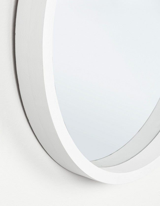 Specchio Rotondo Bianco Moderno da Parete 52 cm - YOUNG