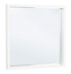 Specchio Legno Bianco Moderno da Interno 52x52 cm - YOUNG