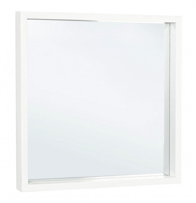 Specchio Legno Bianco Moderno da Interno 52x52 cm - YOUNG