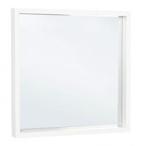 Specchio Legno Bianco Moderno da Interno 52x52 cm - YOUNG