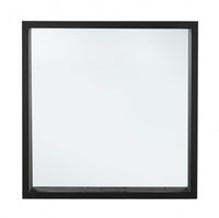 Specchio Legno Nero Moderno da Parete 52x52 cm - YOUNG