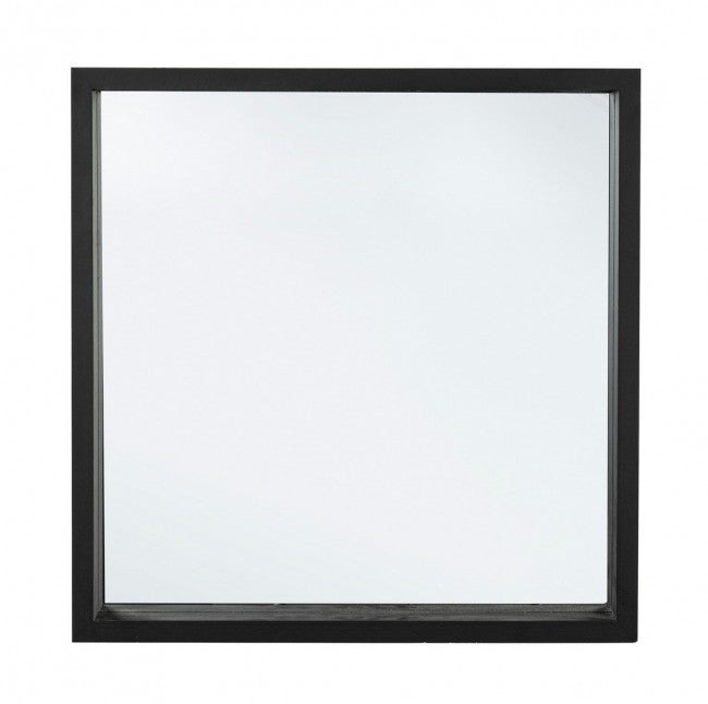 Specchio Legno Nero Moderno da Parete 52x52 cm - YOUNG