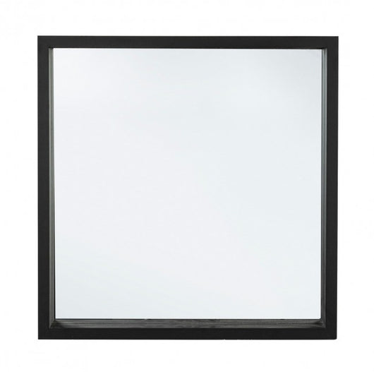 Specchio Legno Nero Moderno da Parete 52x52 cm - YOUNG