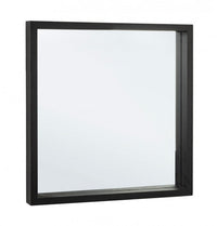 Specchio Legno Nero Moderno da Parete 52x52 cm - YOUNG