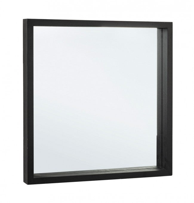 Specchio Legno Nero Moderno da Parete 52x52 cm - YOUNG