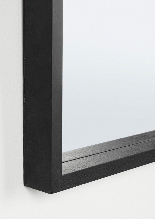 Specchio Legno Nero Moderno da Parete 52x52 cm - YOUNG