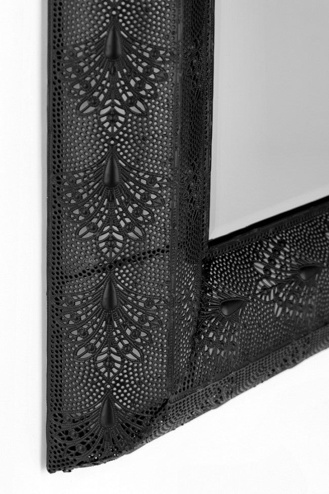 Specchio Metallo Nero Industriale da Parete 70x90,5 - PARKER