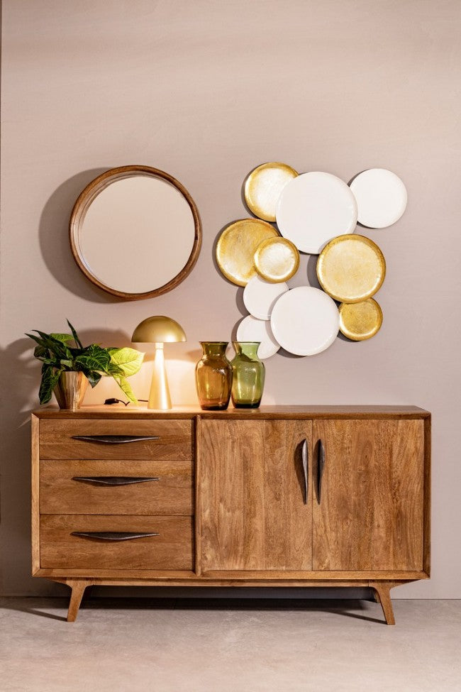 Specchio Legno Naturale Rustico da Parete 55 cm - WESLEY