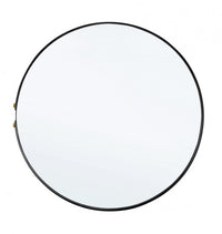 Specchio Tondo Acciaio Nero Moderno da Parete 66 cm - DAMON