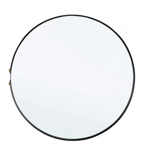 Specchio Tondo Acciaio Nero Moderno da Parete 66 cm - DAMON